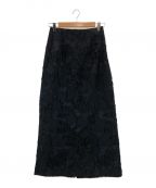 Ameriアメリ）の古着「UND BOTANICAL JACQUARD SKIRT」｜ネイビー