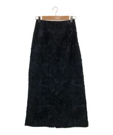 Ameri（アメリ）の古着「UND BOTANICAL JACQUARD SKIRT」｜ネイビー