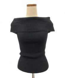 toteme（トーテム）の古着「OFF-SHOULDER RIB KNIT TOP」｜ブラック