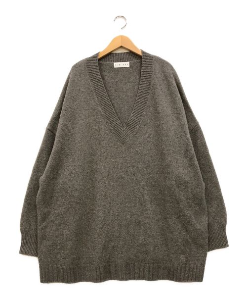 RIM.ARK（リムアーク）RIM.ARK (リムアーク) V-neck big knit PO グレージュ サイズ:FREEの古着・服飾アイテム