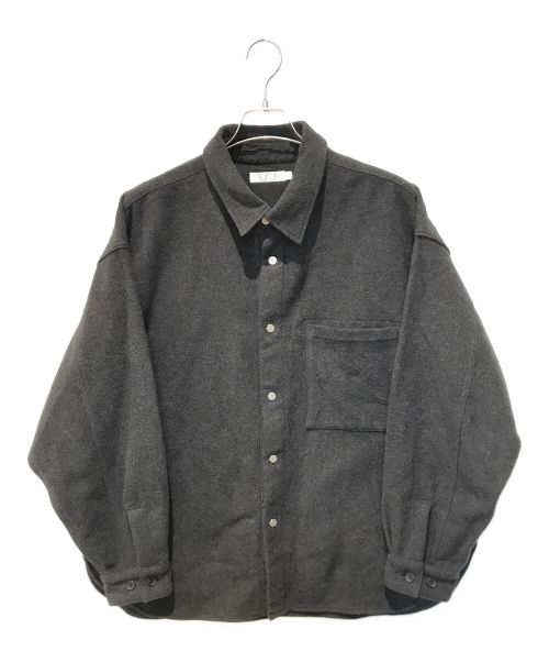 ROTOL（ロトル）ROTOL (ロトル) SNAP BUTTON SHIRT MELTON グレー サイズ:2の古着・服飾アイテム