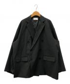 soerteソエルテ）の古着「Oversized double-breasted jacket」｜グレー