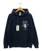 WACKO MARIA×Jean-Michel Basquiatワコマリア×ジャン ミシェル バスキア）の古着「PULLOVER HOODED SWEAT SHIRT」｜ブラック