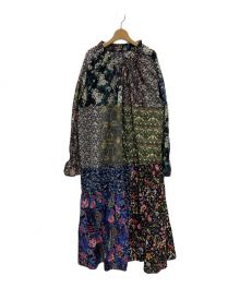 Ameri（アメリ）の古着「LIBERTY PATCHWORK BLK DRESS」｜マルチカラー