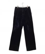 Acne studiosアクネ ストゥディオス）の古着「Flocked Denim Trousers」｜ネイビー