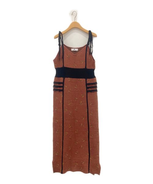 TOHGEN TOHGEN（ト―ゲント―ゲン）TOHGEN TOHGEN (ト―ゲント―ゲン) STRELITZIA SLIP KNIT DRESS レッド サイズ:-の古着・服飾アイテム