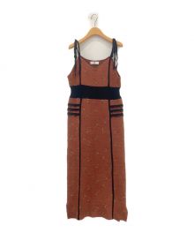 TOHGEN TOHGEN（ト―ゲント―ゲン）の古着「STRELITZIA SLIP KNIT DRESS」｜レッド