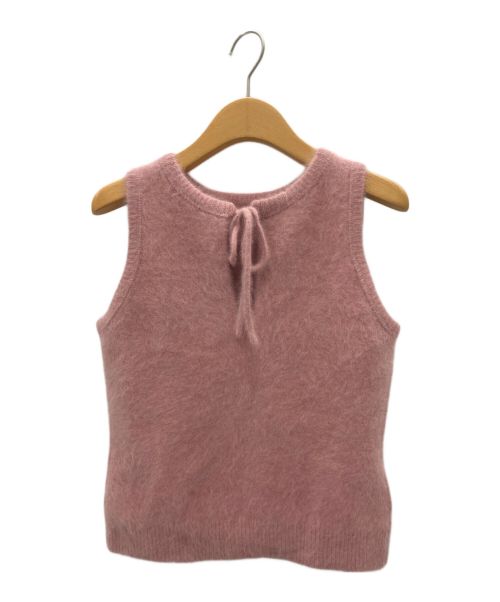 MAISON SPECIAL（メゾンスペシャル）MAISON SPECIAL (メゾンスペシャル) Fox Cashmere Knit Vest ピンク サイズ:FREEの古着・服飾アイテム