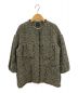 GREED INTERNATIONAL（グリードインターナショナル）の古着「KASURI ClassicTweed Puff JACKET」｜グリーン