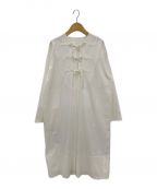 POSTELEGANTポステレガント）の古着「FINE COTTON TWILL SACK DRESS」｜ホワイト