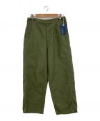 TapWaterタップウォーター）の古着「Cotton Linen Back Sateen Military Trousers」｜カーキ