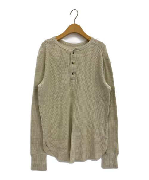 GOOD GRIEF!（グッドグリーフ）GOOD GRIEF! (グッドグリーフ) HENLEY NECK THERMAL TOP ナチュラル サイズ:FREEの古着・服飾アイテム