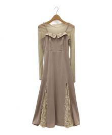 idem（イデム）の古着「glitter×flower pretty lace dress」｜ピンク