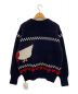 HERILL (ヘリル) Cashmere Jacquard Sweater AHIRU ネイビー×ホワイト サイズ:3：64000円