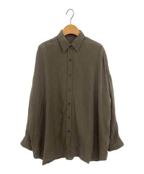 DEUXIEME CLASSE（ドゥーズィエム クラス）Deuxieme Classe (ドゥーズィエム クラス) WIDE LINEN シャツ ブラウン サイズ:-の古着・服飾アイテム