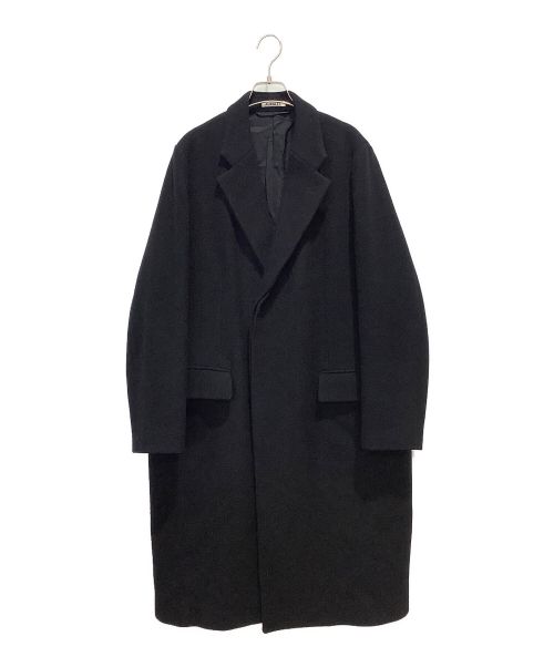 AURALEE（オーラリー）AURALEE (オーラリー) DOUBLE CLOTH SUPER FINE MELTON CHESTERFIELD COAT ブラック サイズ:4の古着・服飾アイテム