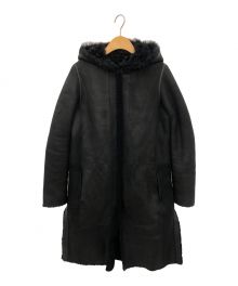 yves salomon（イヴサロモン）の古着「Textured Shearling Coat」｜ブラック