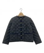 Traditional Weatherwearトラディショナルウェザーウェア）の古着「ARKLEY ノーカラーキルティングジャケット」｜ブラック