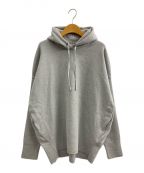 MUSE de Deuxieme Classeミューズ ドゥーズィエム クラス）の古着「smooth TOP HOODY プルオーバー」｜ライトグレー