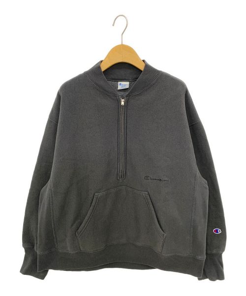 Champion（チャンピオン）Champion (チャンピオン) FRAMeWORK (フレームワーク) ハーフZIPリバースウィーブ11.5oz チャコールグレー サイズ:MEDIUMの古着・服飾アイテム