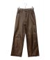 MAISON SPECIAL（メゾンスペシャル）の古着「Washed Vegan Leather Wide Straight Pants」｜ブラウン