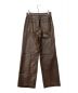 MAISON SPECIAL (メゾンスペシャル) Washed Vegan Leather Wide Straight Pants ブラウン サイズ:36：5000円