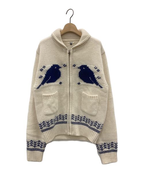 depound（デパウンド）depound (デパウンド) heavy jacquard zip up アイボリー サイズ:Ｆの古着・服飾アイテム