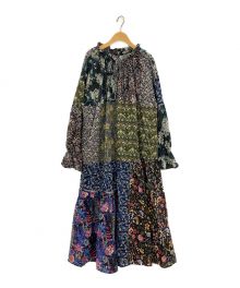 Ameri（アメリ）の古着「Liberty Patchwork BLK Dress」｜マルチカラー