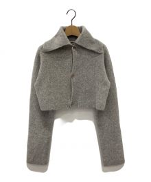 NKNIT（ンニット）の古着「fox mix sailor collar cardigan」｜グレー