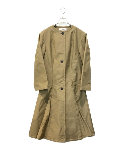 LOEWE（ロエベ）LOEWE (ロエベ) ノーカラーコート　D2261190FA ベージュ サイズ:36の古着・服飾アイテム