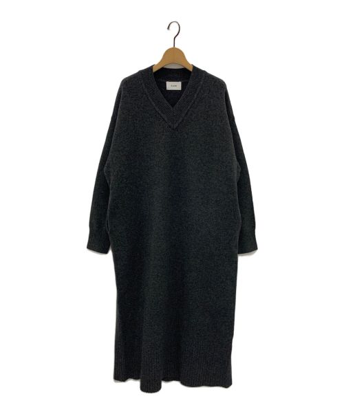 CLANE（クラネ）CLANE (クラネ) V NECK LOOSE KNIT ONEPIECE グレー サイズ:1の古着・服飾アイテム