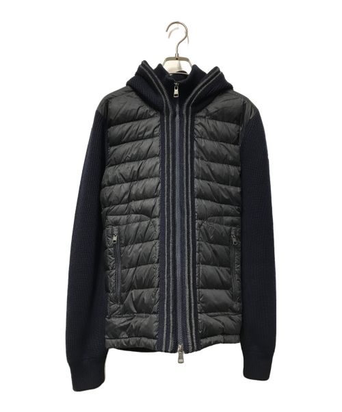 MONCLER（モンクレール）MONCLER (モンクレール) MAGLIONE TRICOT CARDIGAN マグリオントリコカーディガン ニット切替ダウンジャケット B20919413700 ネイビー×ブラック サイズ:Ｓの古着・服飾アイテム