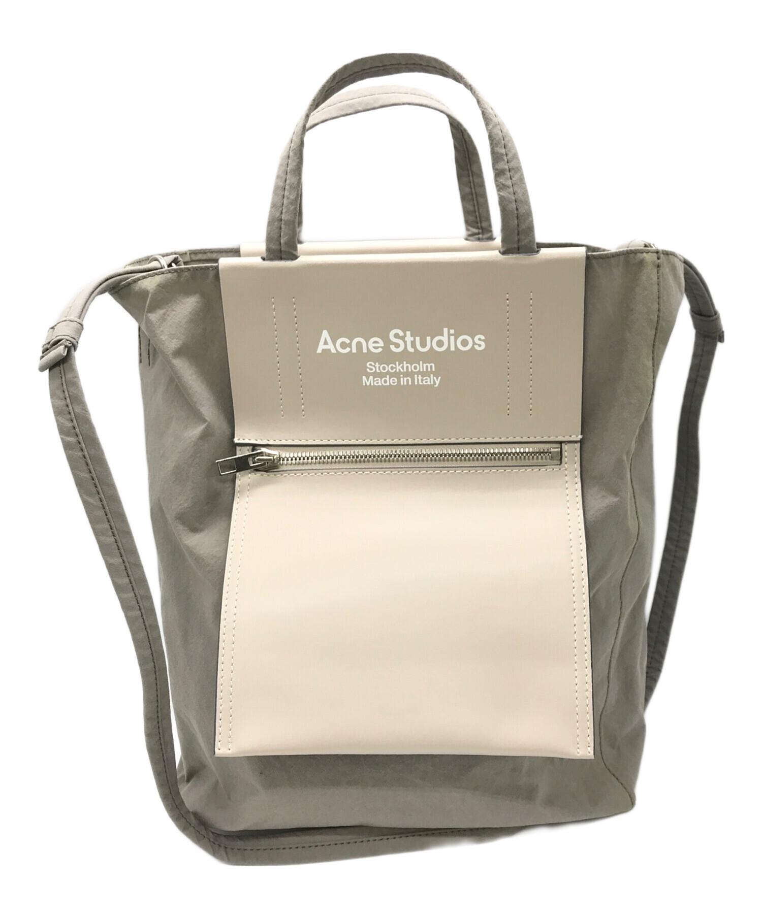 Acne studios (アクネ ストゥディオス) ペイパリーナイロントートバッグ カーキ