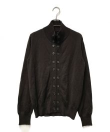 DOLCE & GABBANA（ドルチェ＆ガッバーナ）の古着「スタンドカラーニットカーディガン DOLCE & GABBANA ドルチェ＆ガッバーナ ブラウン TKC62 5T05 CA00985」｜ブラウン