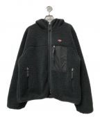 DANTONダントン）の古着「Hooded Boa Fleece Jacket」｜グレー