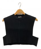 HYKEハイク）の古着「WIDE RIBBED CROPPED VEST」｜ブラック