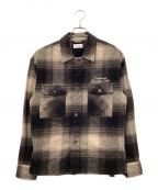 Saturdays NYCサタデーズ ニューヨーク）の古着「Driessen Flannel Overshirt」｜ベージュ×ブラック