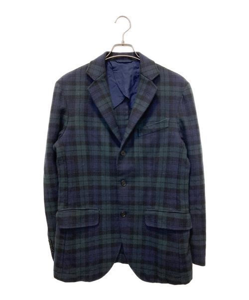 SHIPS（シップス）SHIPS (シップス) JOHNSTONS (ジョンストンズ) ブラックウォッチツイードジャケット ネイビー サイズ:SIZE 48の古着・服飾アイテム