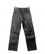 Aero LEATHERエアロレザー）の古着「Genuine front-quarter horsehide Leather Pants」｜ブラック