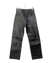 Aero LEATHER（エアロレザー）の古着「Genuine front-quarter horsehide Leather Pants」｜ブラック