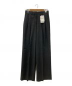 theoryセオリー）の古着「Sleek Flannel DBL Pleat Pant N」｜チャコールグレー