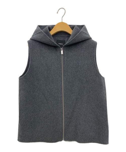 theory（セオリー）theory (セオリー) New Divide GC Hood Zip Vest グレー サイズ:Sの古着・服飾アイテム