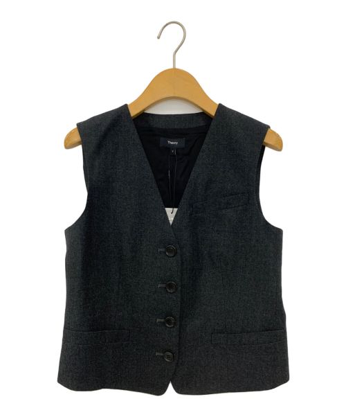 theory（セオリー）theory (セオリー) Sleek Flannel New Waistcoat B チャコールグレー サイズ:2の古着・服飾アイテム