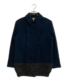 KOLOR（カラー）の古着「Switching Cloth Double Breasted Coat」｜ブルー