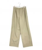 CLANEクラネ）の古着「BASIC TUCK PANTS」｜ベージュ