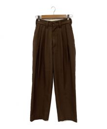 THE SHINZONE（ザ シンゾーン）の古着「TOMBOY PANTS STA-PREST TWILL WOMEN」｜ブラウン