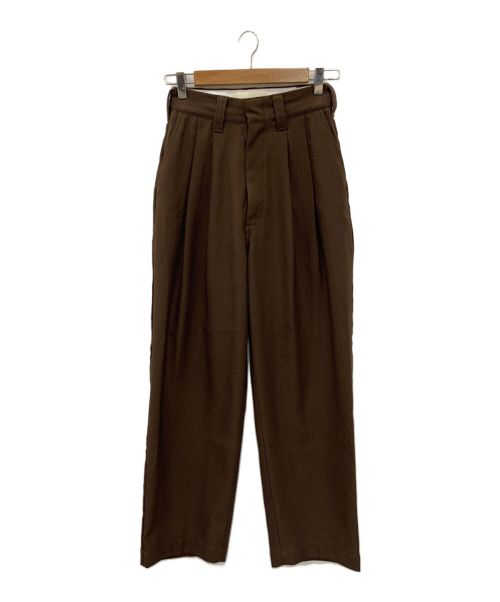 THE SHINZONE（ザ シンゾーン）THE SHINZONE (ザ シンゾーン) TOMBOY PANTS STA-PREST TWILL WOMEN ブラウン サイズ:32の古着・服飾アイテム