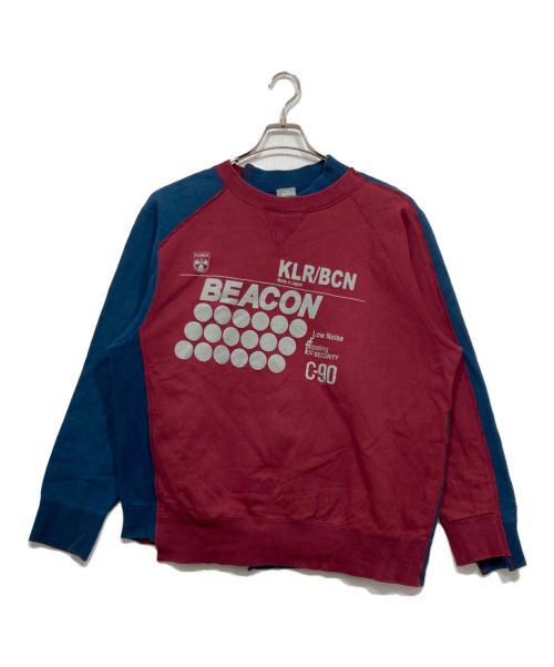 kolor/BEACON（カラービーコン）kolor/BEACON (カラービーコン) 切替スウェット エンジ サイズ:3の古着・服飾アイテム