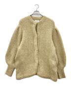 CLANEクラネ）の古着「COLOR MOHAIR SHAGGY CARDIGAN（カラーモヘアシャギーカーディガン）」｜ベージュ