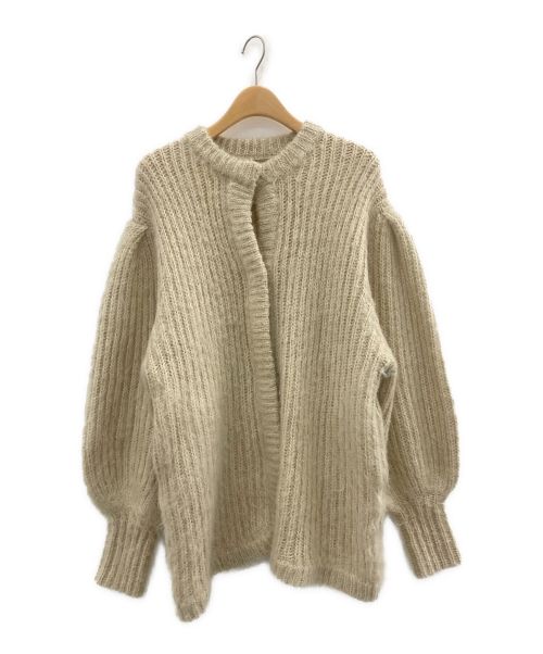 CLANE（クラネ）CLANE (クラネ) COLOR MOHAIR SHAGGY CARDIGAN ベージュ サイズ:2の古着・服飾アイテム